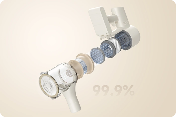 Dreame R10s Aqua ხუთშრიანი ფილტრაციის სისტემა