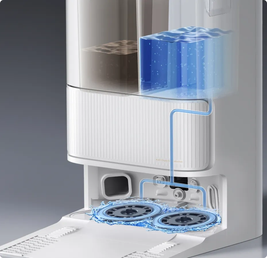 PowerDock მოპების რეცხვა და წყლის სისტემა