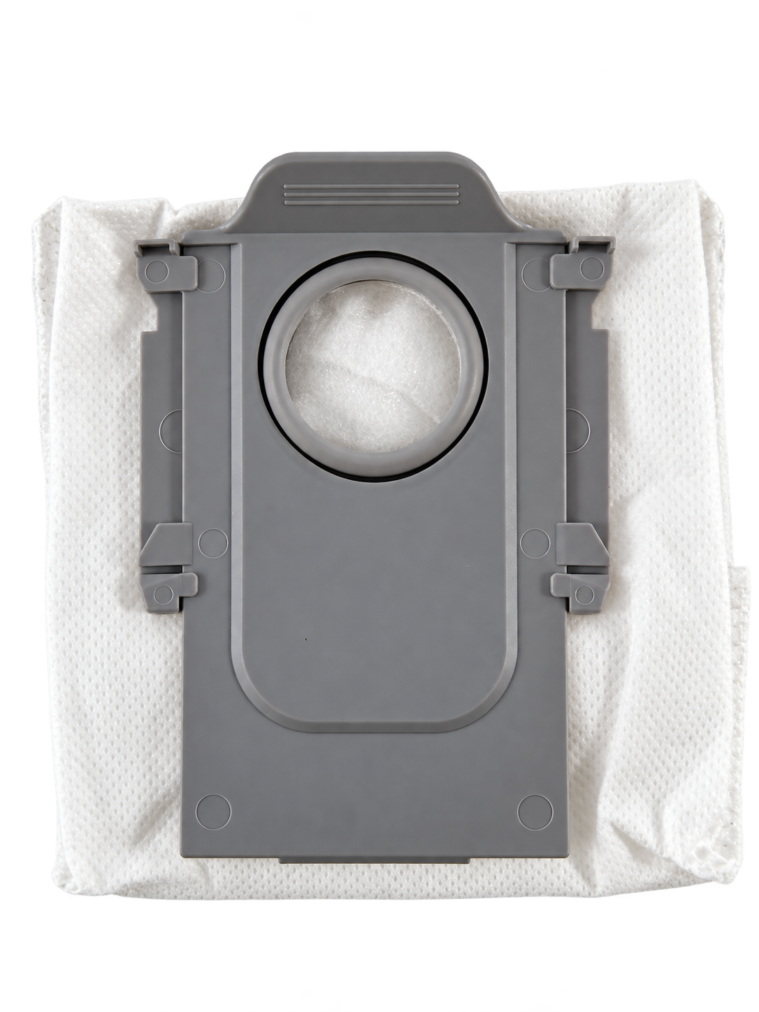 Белый тканевый пылесборник с серым креплением-1 Roborock dust bag - S8 MaxV Ultra / Qrevo Series / Qrevo Curv / Qrevo Edge / Saros Series / QV Series - Image 1
