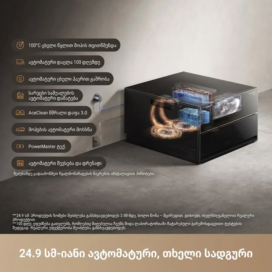Dreame X60 Pro Master სადგურის ავტომატური ფუნქციები